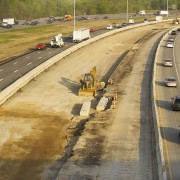 Baustelle Autobahn einspurig