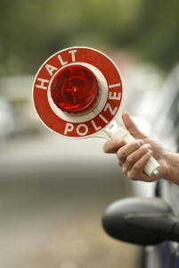 Bußgeldkatalog Polizeikelle Schild