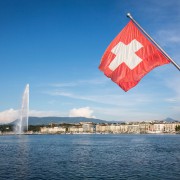Genfer Autosalon 2016 Genf Schweiz Flagge