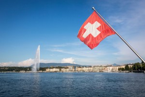 Genfer Autosalon 2016 Genf Schweiz Flagge