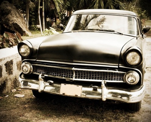 H-Kennzeichen Oldtimer schwarz weiß