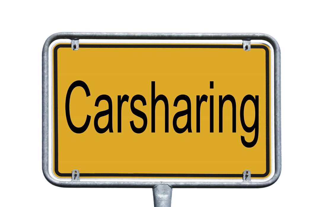 Privates Carsharing Schild Verkehr