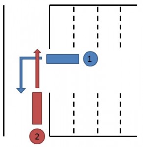 Rechts vor Links Straßenbild Parkplatz