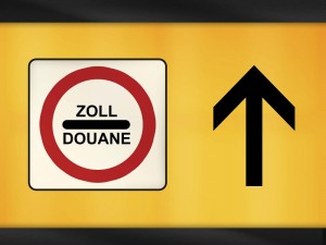 Zollkennzeichen Zollhinweis Schild