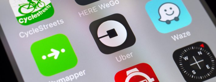 Uber-App auf dem Smartphone